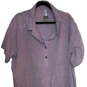 Zenana Short Sleeve Women's Blouse Purple Size 3X New-with-Tag